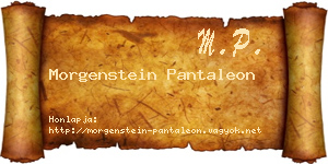 Morgenstein Pantaleon névjegykártya